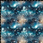 Särav sinine taust lumekristallidega muster