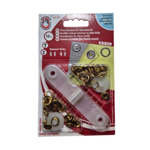 Metallist trukikomplekt õhukesele kangale