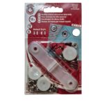 Metallist trukid ja paigaldusriistad õhukesele kangale