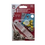 Metallist trukid ja paigaldusriist õhukesele kangale