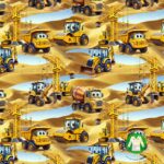 Lõbusad ehitusmasinad liival mängimas