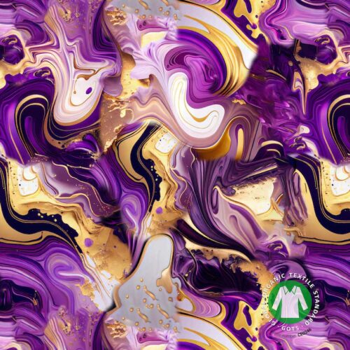 Lilla ja kuldne abstraktne mustririie mõõdulindiga