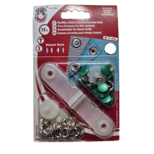 Metallist trukid õhukesele kangale komplektis