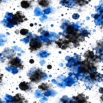 Siniste ja mustade akvarellitäppide muster