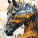 Hobuse ja mägimaastiku kunstiline sulandus