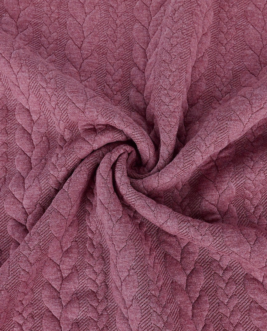 Lilla palmikmustriga kudumismaterjal tekstiil