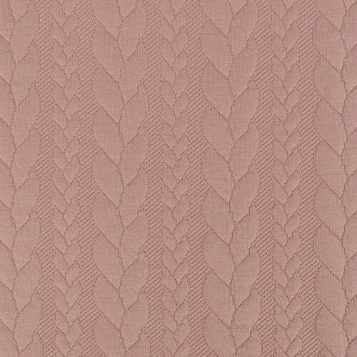 Roosa palmikmustriga kudumismaterjal