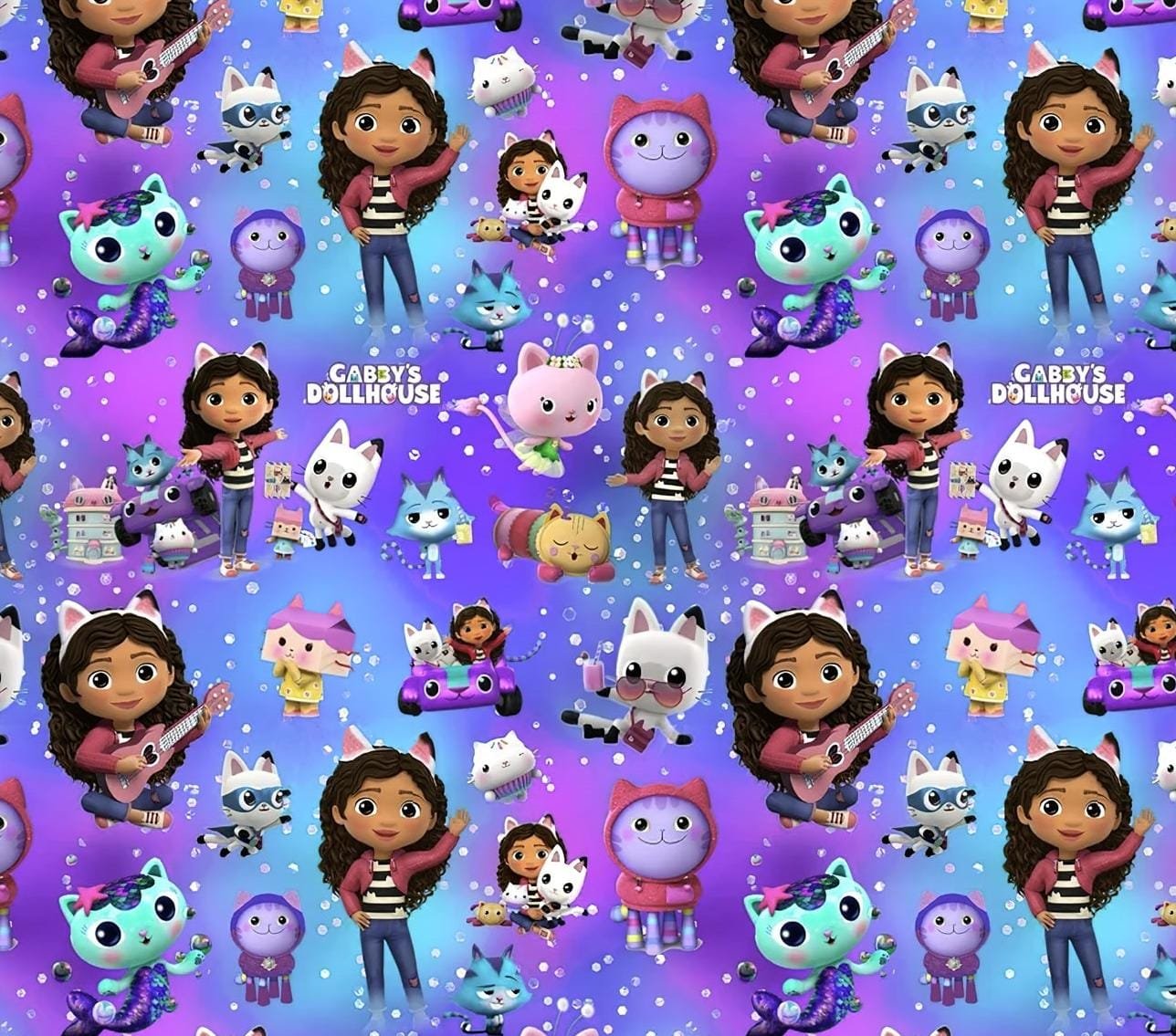 trikotaaž cabbys dollhouse digital print