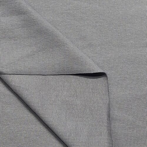 Gray ribbed fabric with folded corner detail