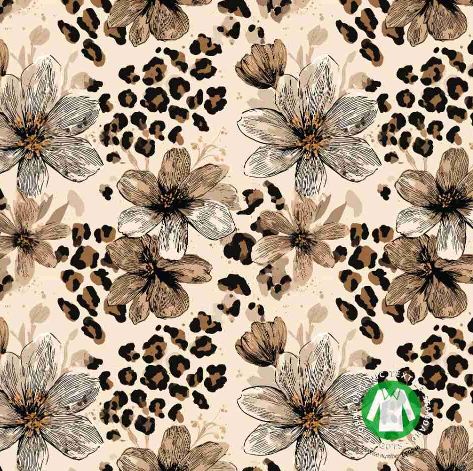 brown leopard flower with rulers