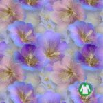 purple gold hibiscus seamless measurement