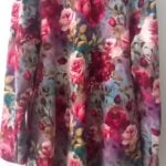 Floral hooded dress with pink rose pattern