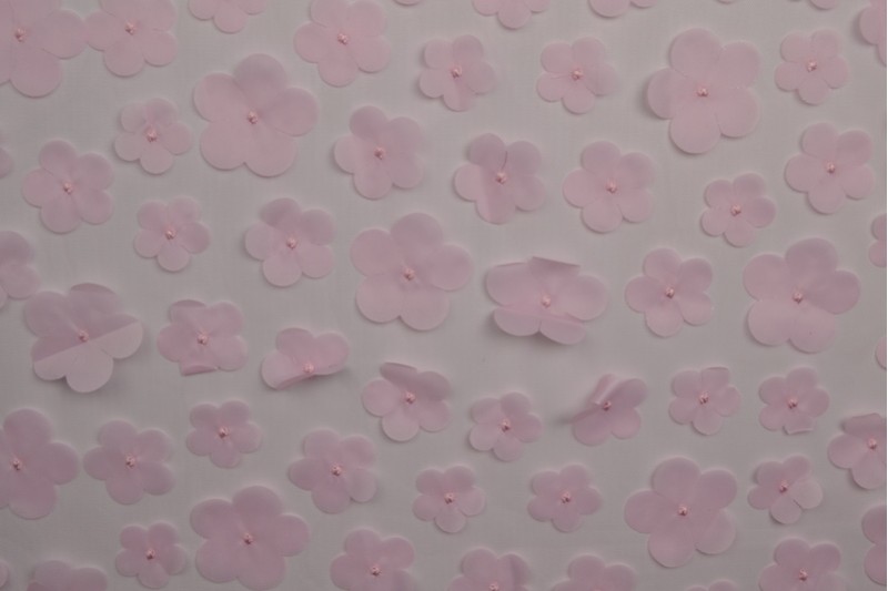 Tüll 3D lilledega: roosa - Image 2