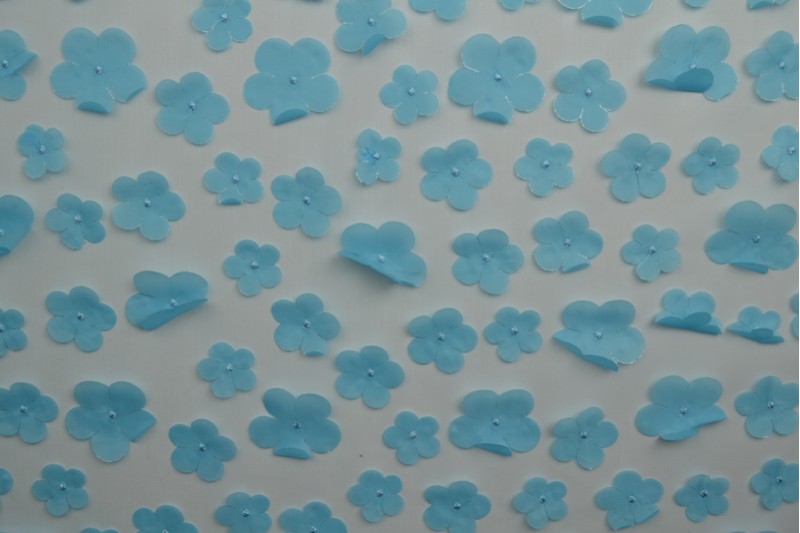 Tüll 3D lilledega: sinine - Image 2