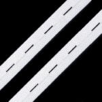 Valged elastsed paelad mustal taustal