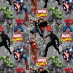 Marveli koomiksite superkangelased mustrilisel taustal