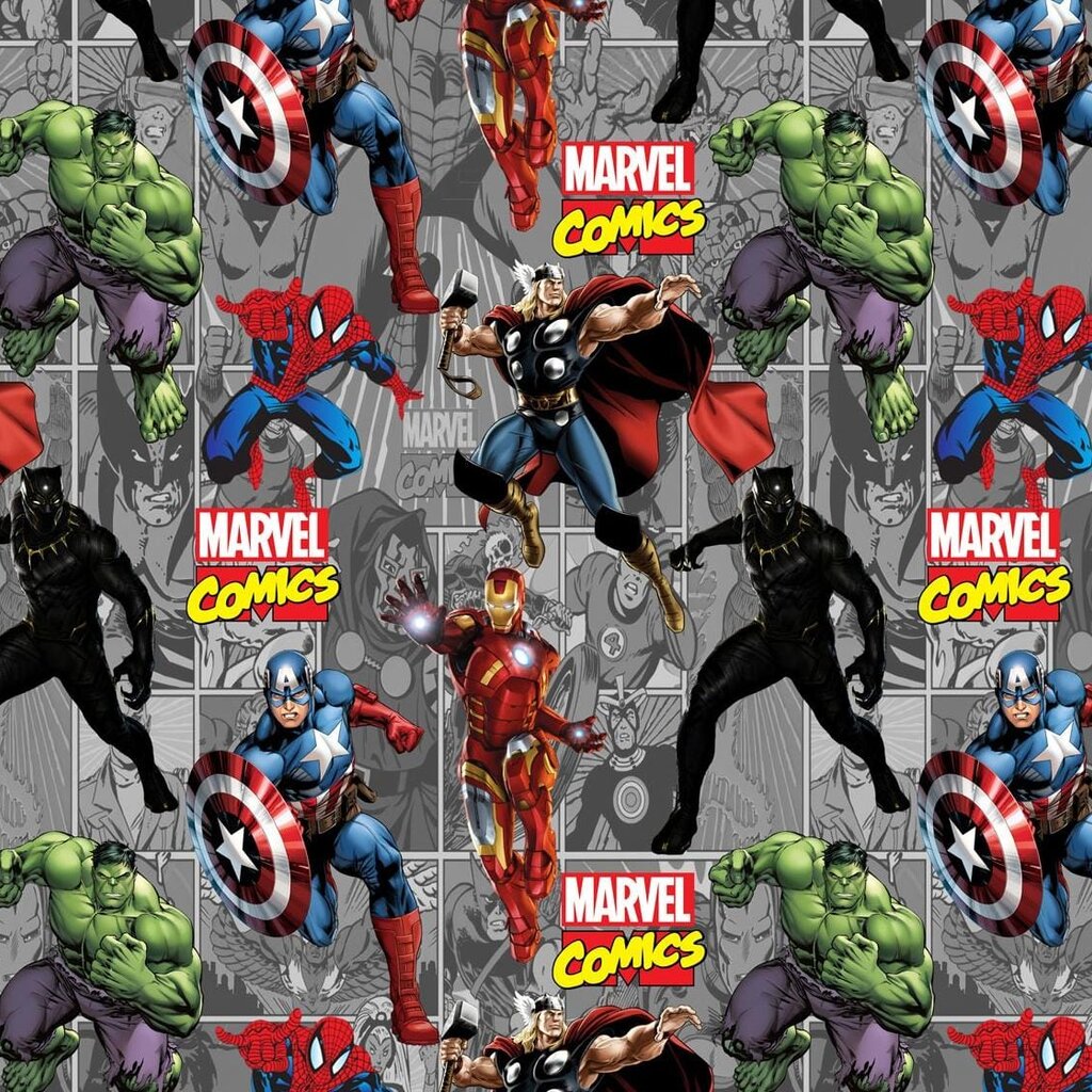 Marveli koomiksite superkangelased mustrilisel taustal