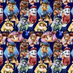 Paw Patroli tegelaste värviline korduv muster
