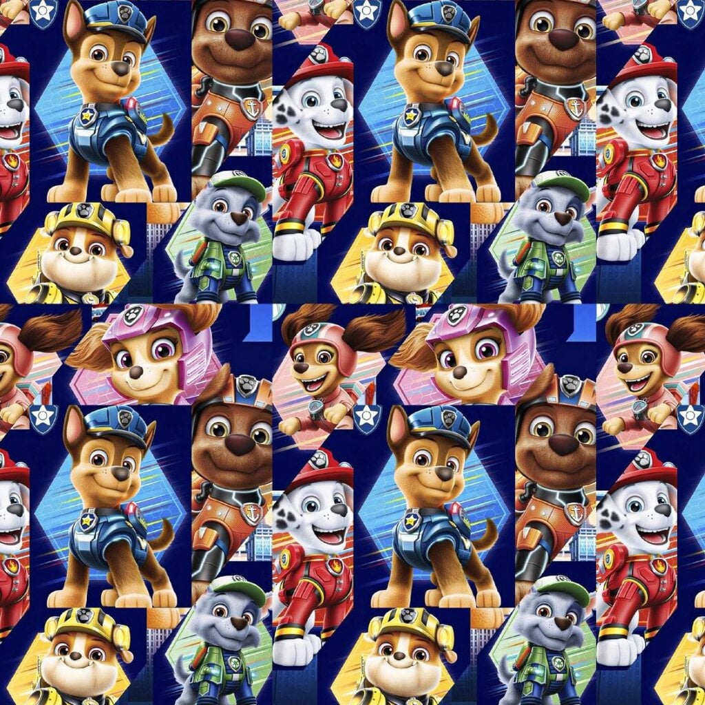 Paw Patroli tegelaste värviline korduv muster